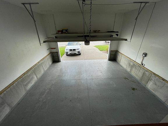 2 Car garage with shelf storage