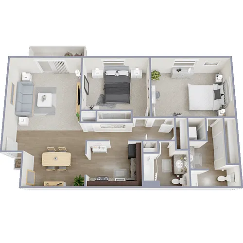 Floor plan 2 Bed 2 Bath