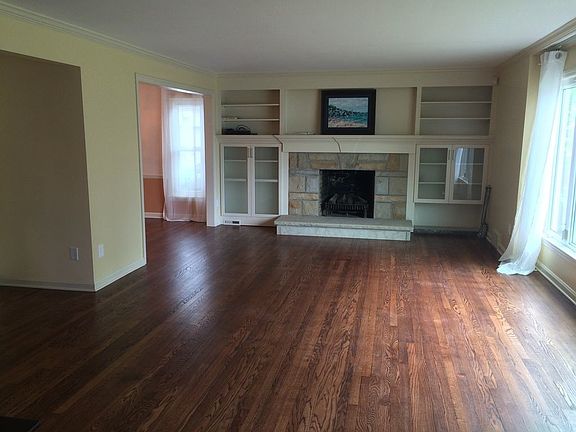 Living room with built ins
