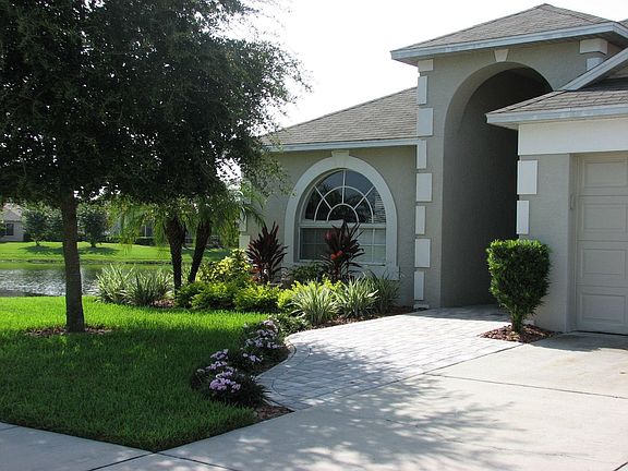Recently added pavers and landscaping