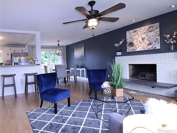 All brick wood-burning fireplace!