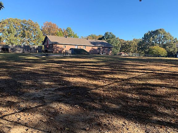 Large back yard. 
