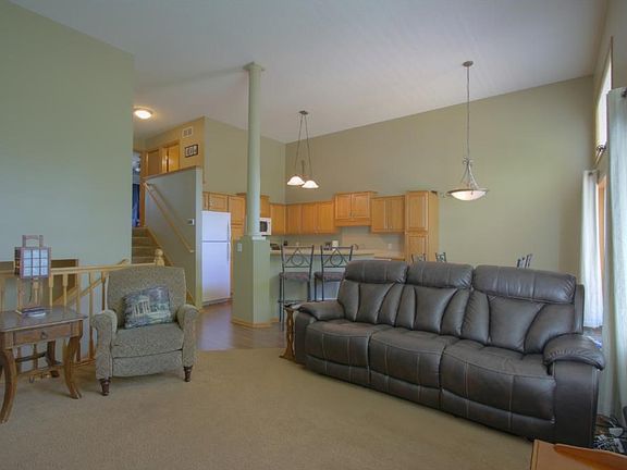 Open concept main level with spacious living room