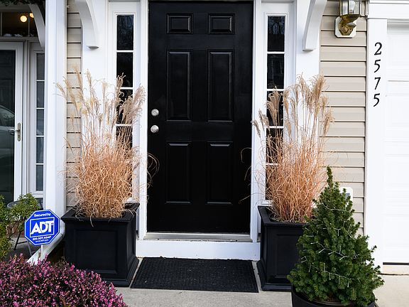 Front door with roof overhead