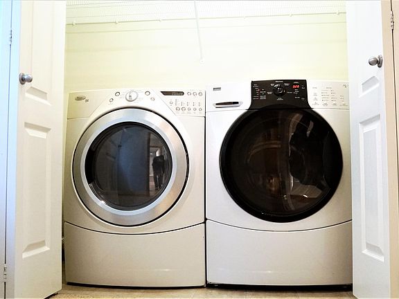Full size washer and dryer (upstairs where it should be!)