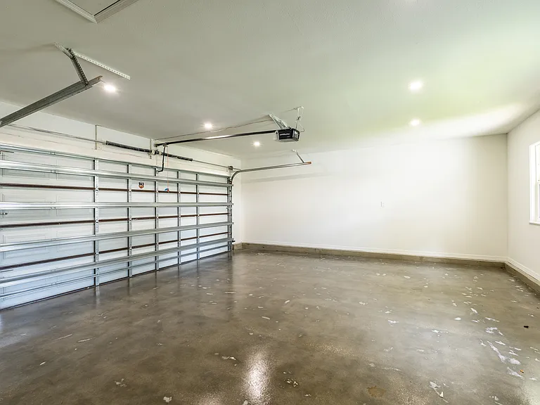 Polished concrete 2 car garage