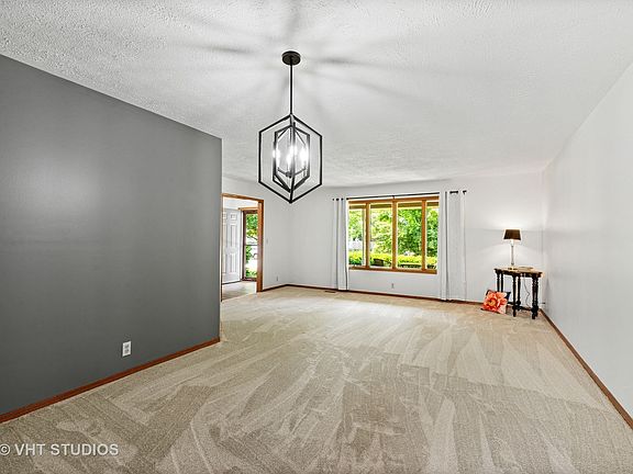 Plenty of room here for the dining room table, chairs and other furniture that is special to this ro