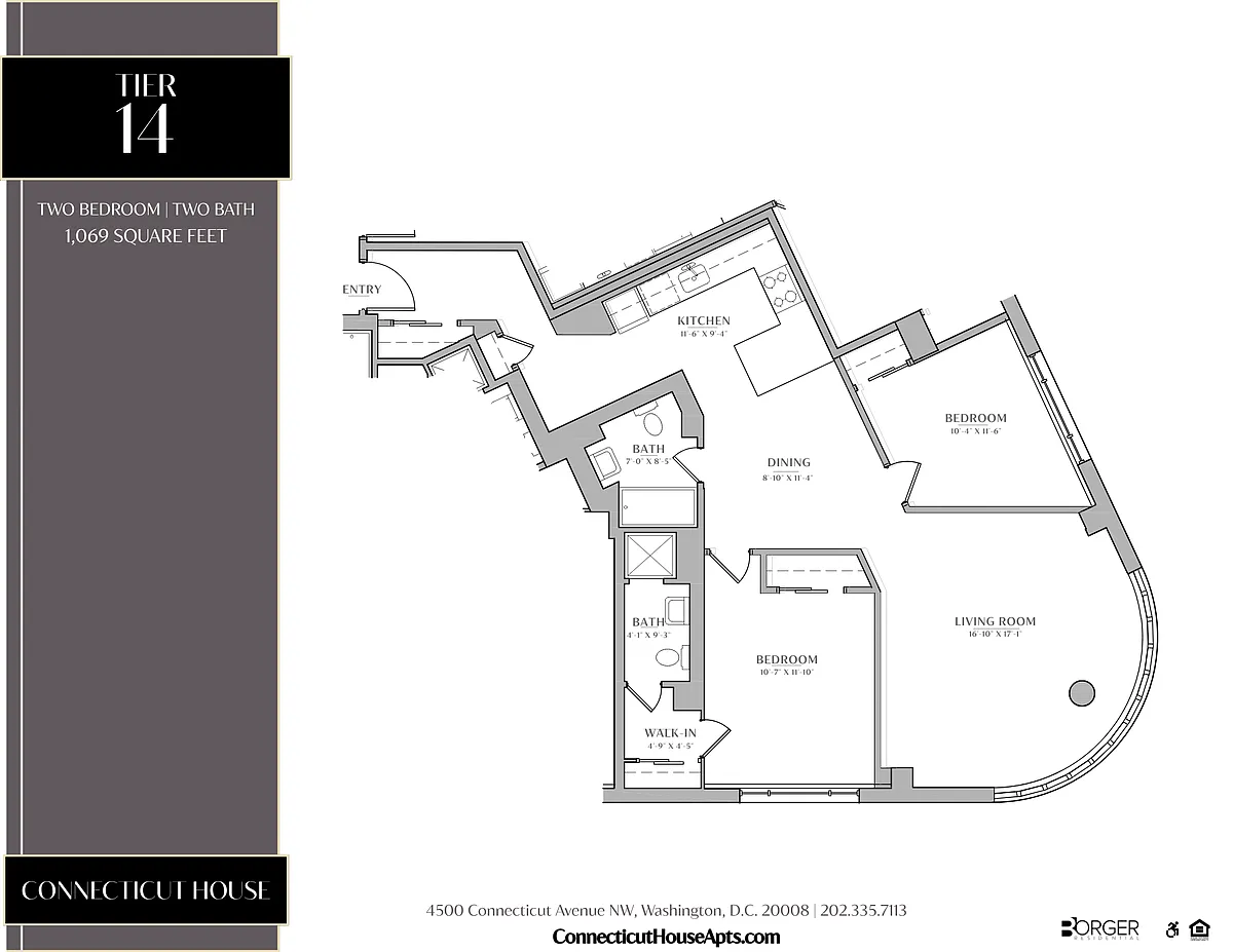 Floor plan Renovated 2 Bedrooms 2 Bathrooms