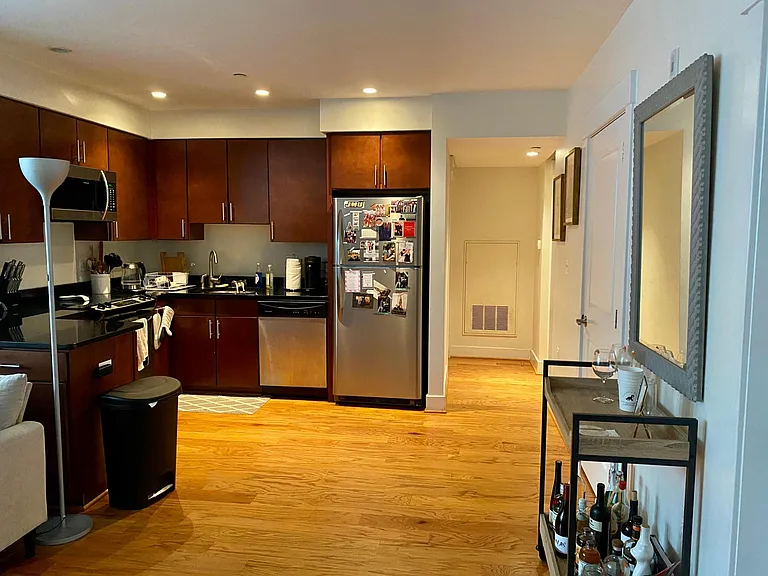 Kitchen and hallway to master bedroom