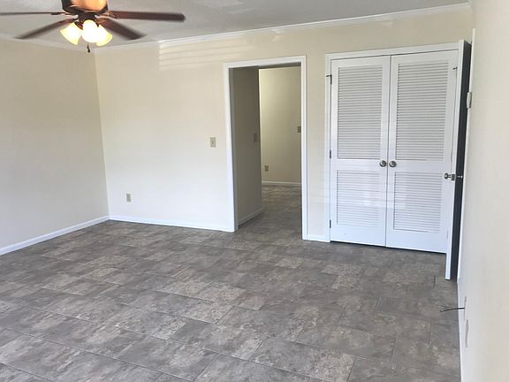 Living room with tile floors