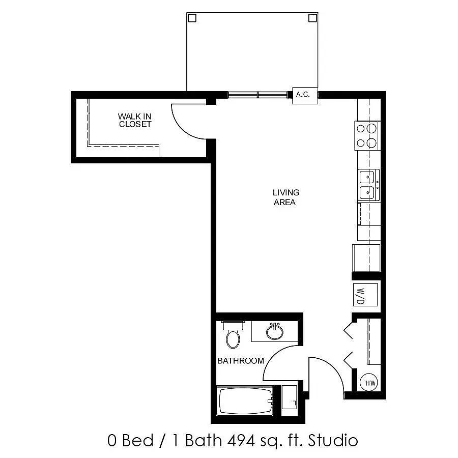 Floor plan Studio