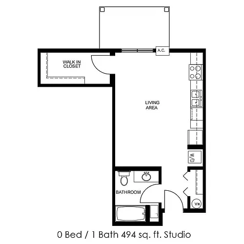 Floor plan Studio