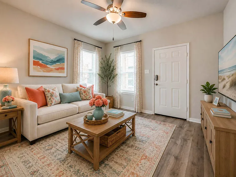2 Bdrm/2 Bath with an open living room right off the kitchen