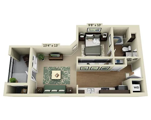 Floor plan Studio E1B