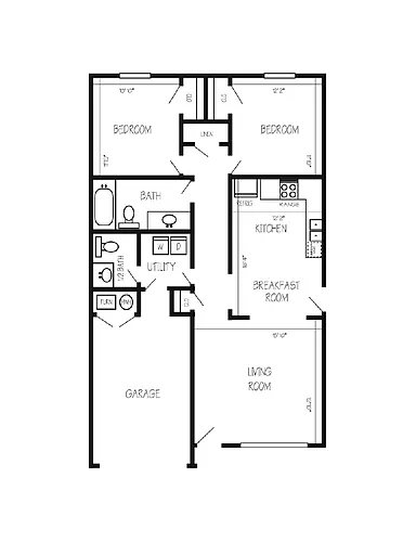 Floor plan 2 Bedroom Duplex
