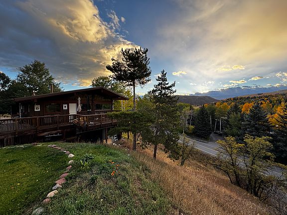 South facing side of the chalet. Quick walk by street or hillside to the local bus stop.
