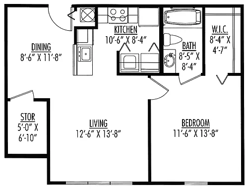 Floor plan The Madaket 60%