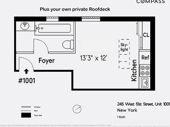 2nd image of 245 W 51st St #1001A