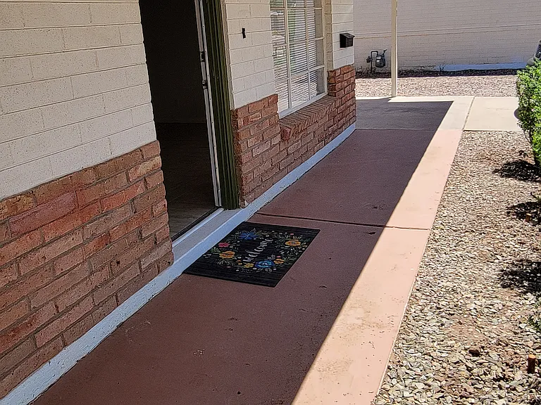 Walkway to front door.