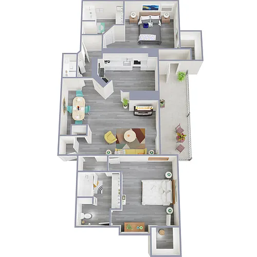 Floor plan B3 | 2 Bed | 2 Bath | Signature