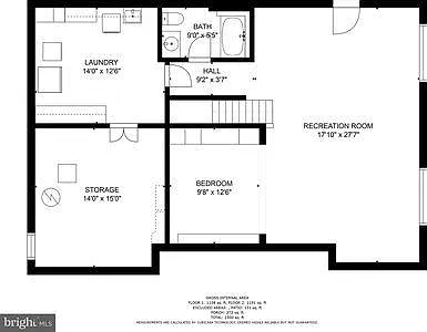 Lower level floor plan