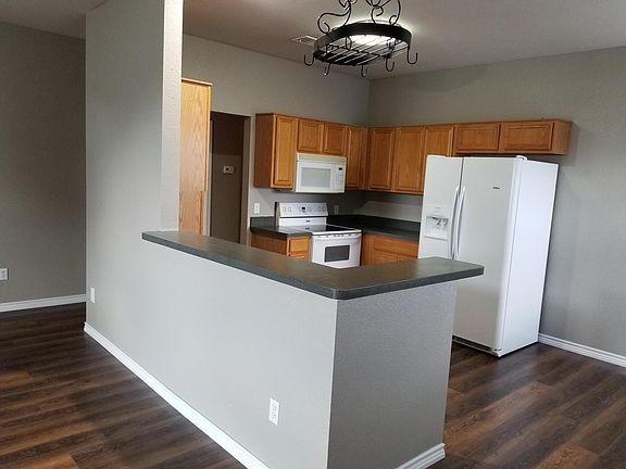 Kitchen with new refrigerator