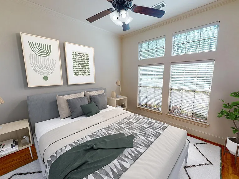 Bedroom 3. This image shows a virtually furnished space. Bedrooms come unfurnished.