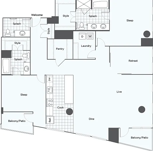 Penthouse B | 1-Bed Penthouse Penthouse B | 1-Bed Penthouse