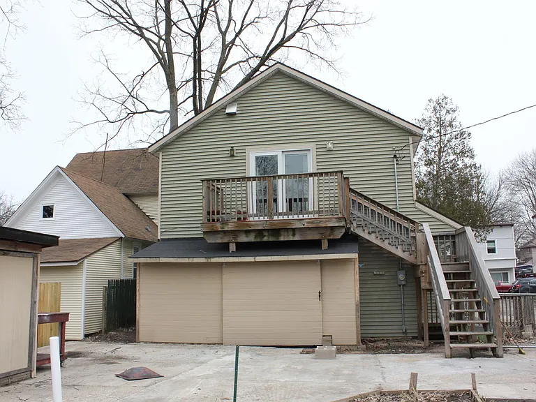 Back patio and shed