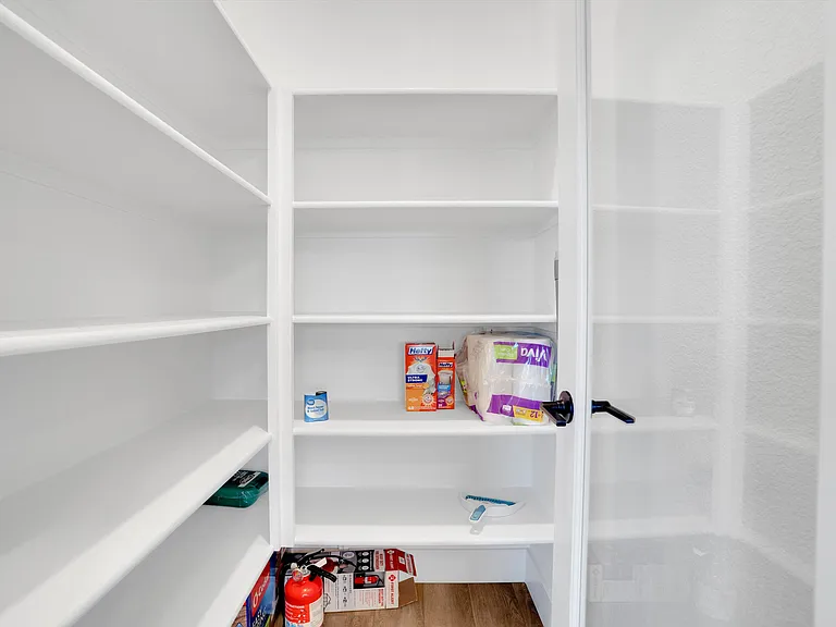 Enjoy walk-in pantry space for all of your culinary endeavors.