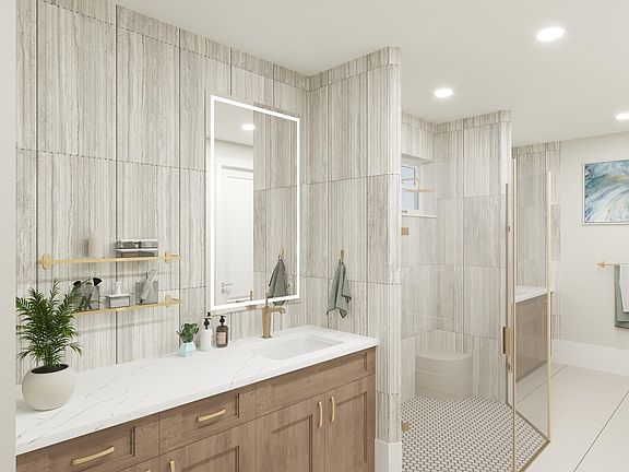 Master Bathroom Virtually Staged Aberdeen Plan
