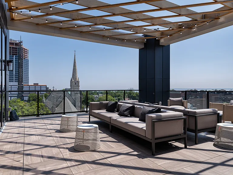 Rooftop deck with NYC skyline & Long Island sound views