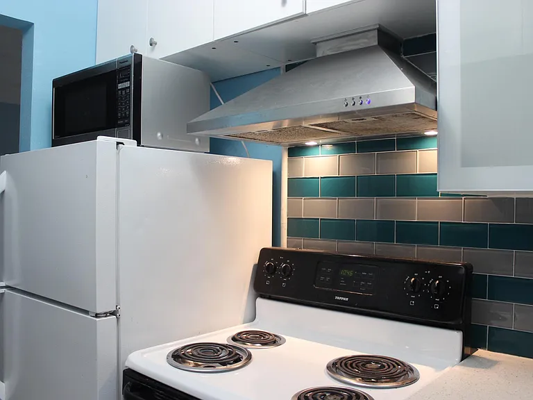 Exhaust fan connected to outside.
