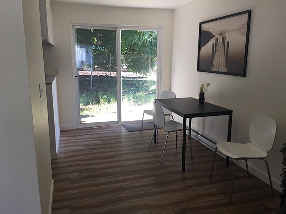 dining room and private yard