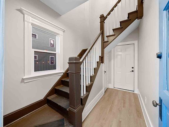 Inside shared entryway to upstairs apartment