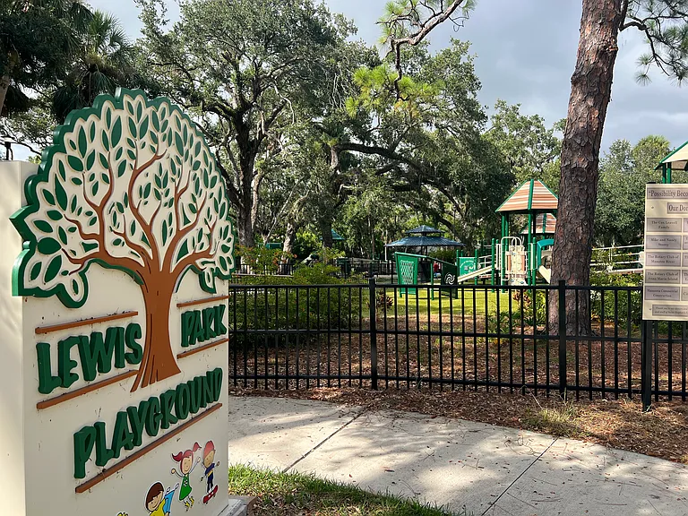 a couple blocks away from Lewis park
