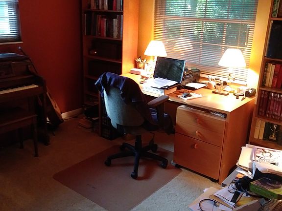 Home office accommodates 2 desks