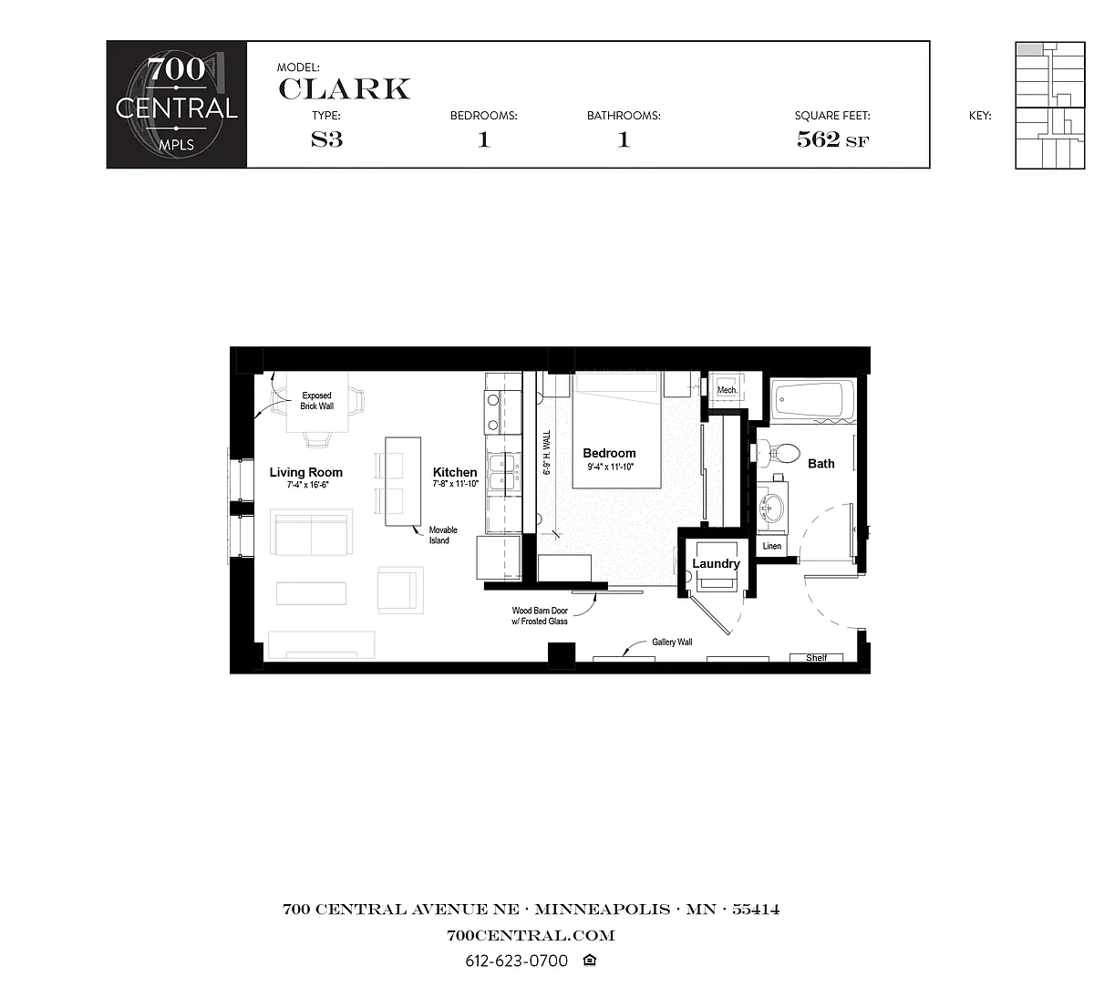 Floor plan Clark - LOFTS