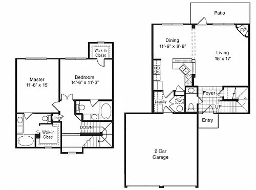 Floor plan TH3 Attached Garage Included