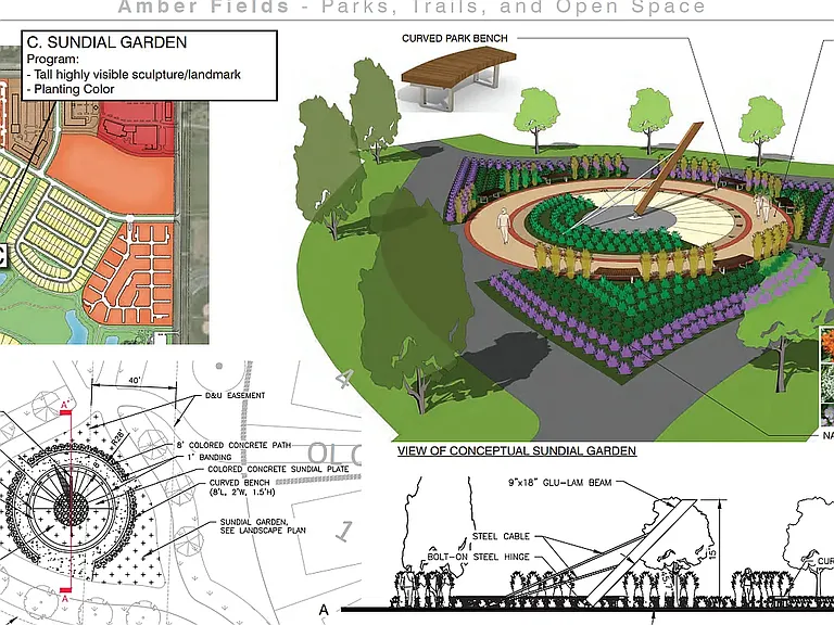 Park and trail within community