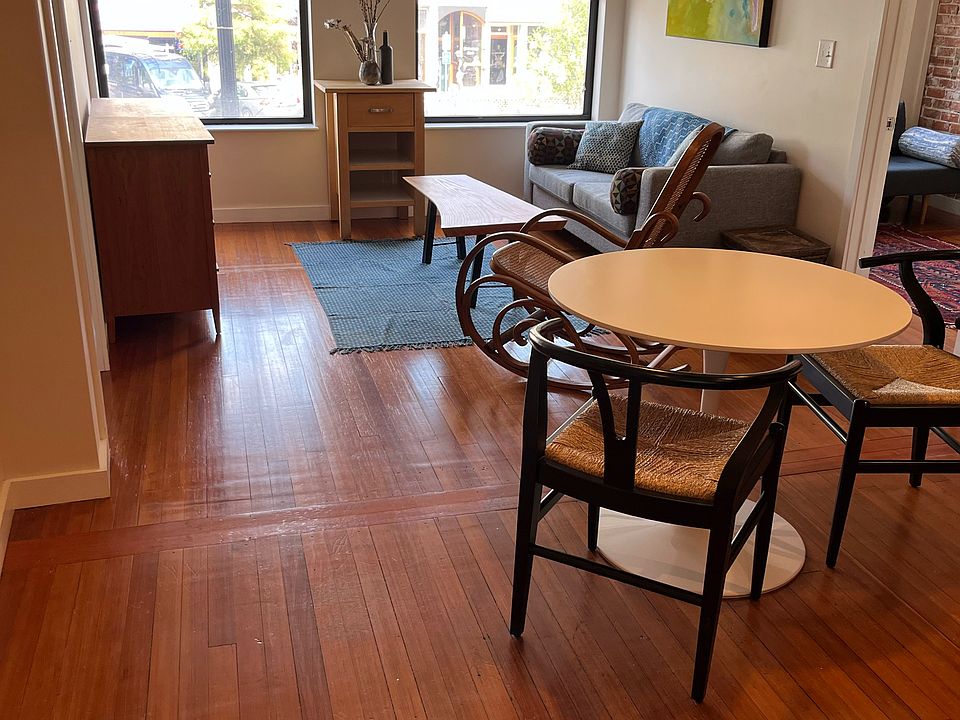 Walk in to the dining and living room space.