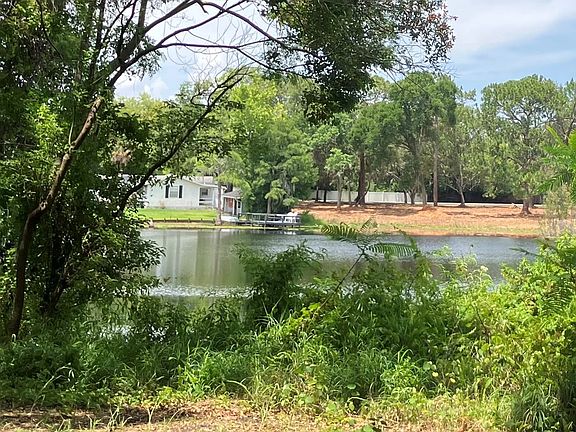 Lake view from back yard area of house
