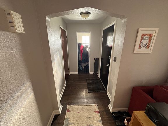 Hallway closet for gear storage + entrance to master on left