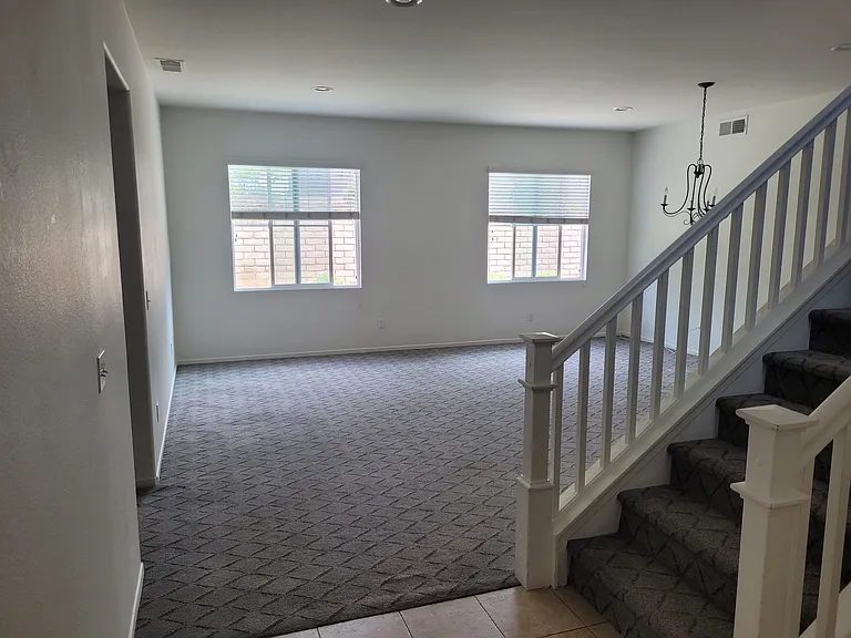 Living / Dining room facing back yard
