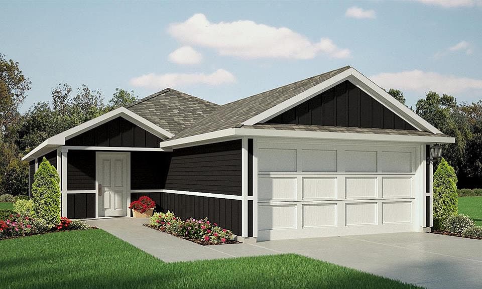 Front Elevation-D.R. Horton''s Estero floor plan Elevation X- All Home and community information, including pricing, included features, terms, availability and amenities, are subject to change at any time without notice or obligation. All Drawings, pictures, photographs, video, square footages, floor plans, elevations, features, colors and sizes are approximate for illustration purposes only and will vary from the homes as built.