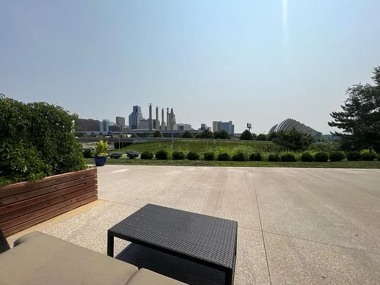 Wonderful views of the city from the patio.