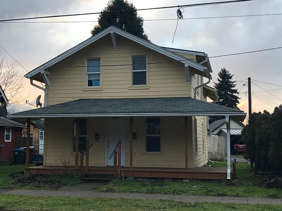 Shows upstairs front windows
