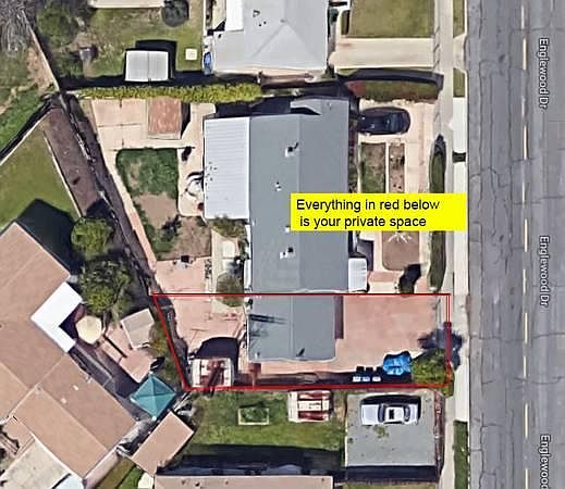 From the street to the back fence is all apart of the unit.