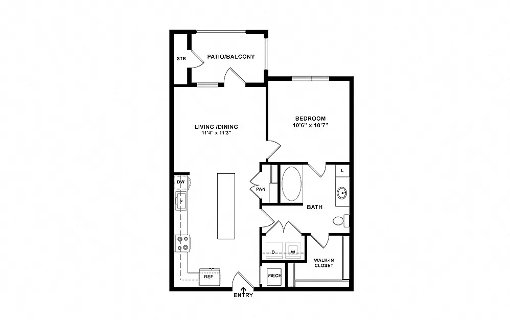Floor plan The Bay - A1