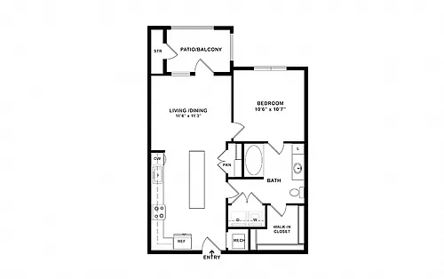 Floor plan The Bay - A1